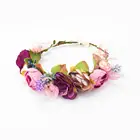 Hawaii party hair accessories floral tiara bridal crown bohemian flower headband wreath