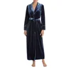 Wholesale new fashion women velvet long robes sleepwear night dress