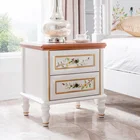 Hand Painted White Bedside Table Bedroom Furniture