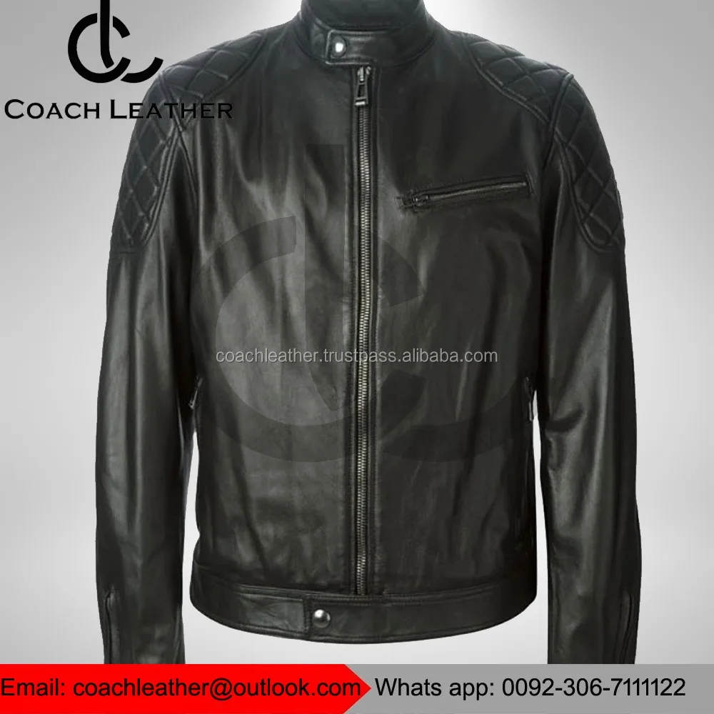 genuine sheepskin italian leather shoulder padded