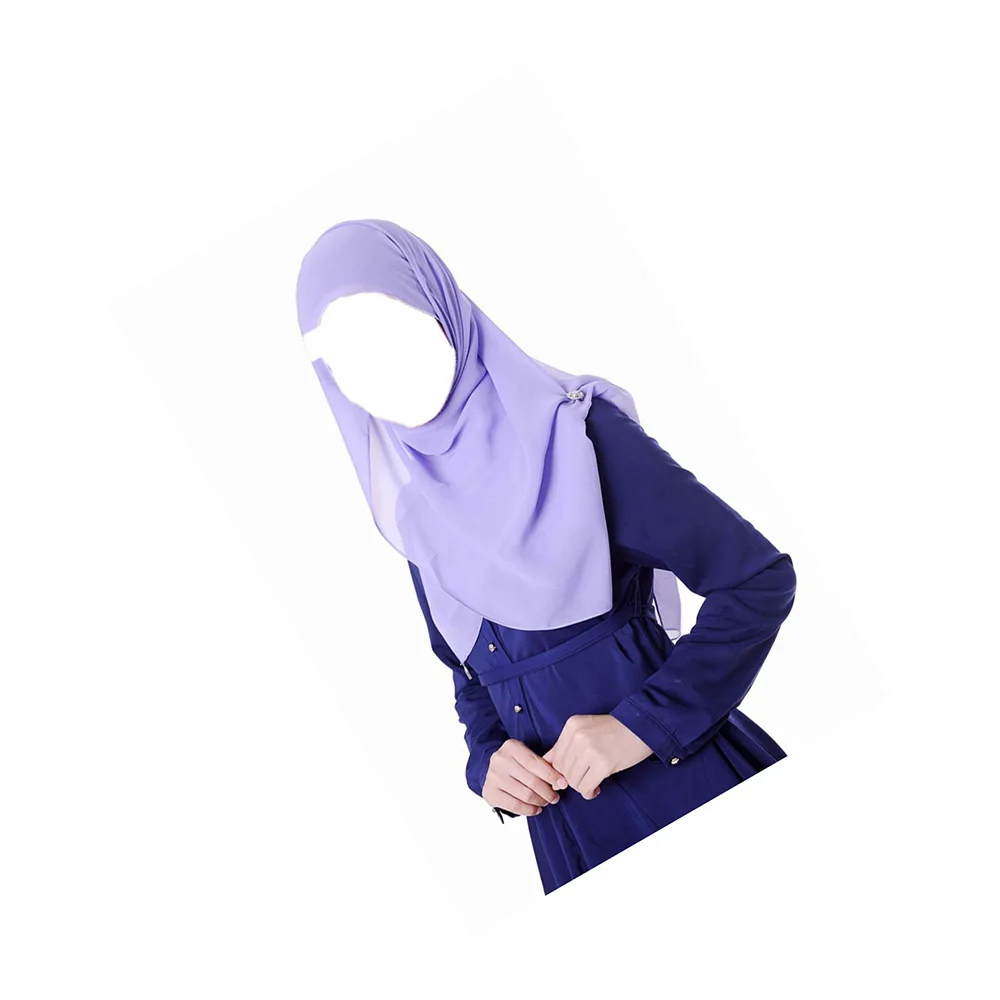قماش شيفون مجعّد سعودي حجاب فتاة عربية