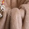 Manufacturer Double Brushed Fabric North Pole Fleece Fabric 100% Polyester Eco-friendly Soft Breathable Khaki Medium colour