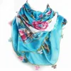 Blue Colored Turkish Elegant Wrap Shawl Pashmina with High-Quality Made Machine with Fast Shipping Custom Packing %100 Cotton