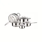 European prestige cookware set 304 stainless steel casserole German kitchenware cooking pot sauce pan fry pan cookware 6015