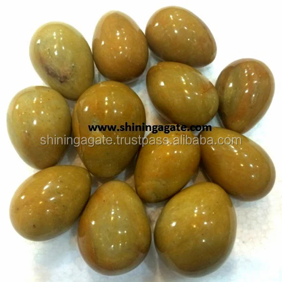 yellow jade gemstone eggs : wholesale agate from india