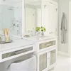 Solid wood mirror wash hand cabinet antique bathroom vanity units