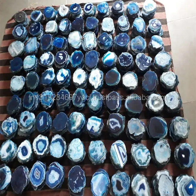 blue agate natural slice/coaster