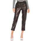 New Look Women's Long Leather Pants Ladies' Lamb Leather Trousers