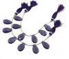 Purple Amethyst Quartz Pear Shaped Faceted Brioletts, Quartz Teardrop Briolette 13x22mm Loose Gemstone, Jewelry Making Supply