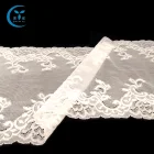 2019 new design white extra wide lace trim for bridal dress