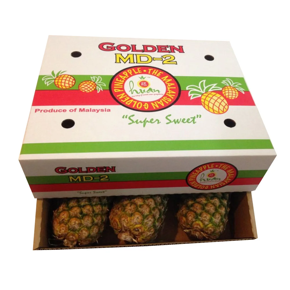 Fresh Tropical Fruit Golden MD2 Pineapple With Sweet Quality From Malaysia
