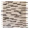 Jeffrey Court English Stone Emperador 11 in. x 12.25 in. x 8 mm Travertine and Marble Mosaic Wall Tile