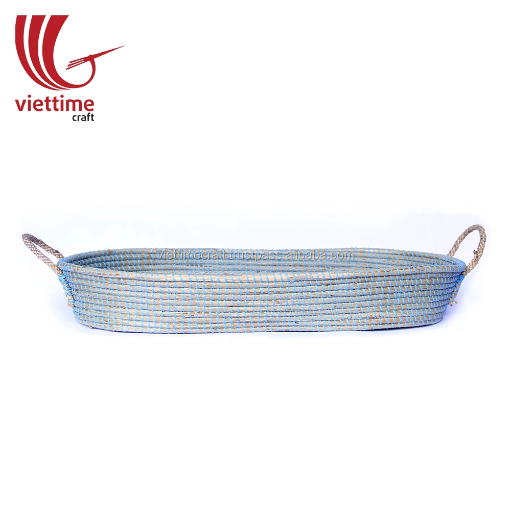 multi function seagrass baby changing basket / seagrass oval