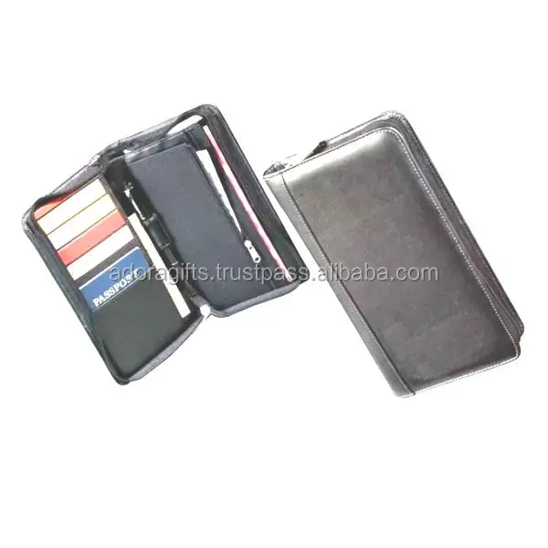 case / airline ticket holder zippered safe and multiple pockets