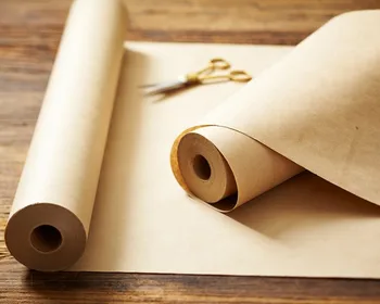 brown ribbed wrapping paper