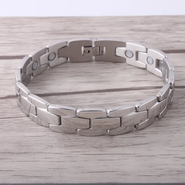 men"s stainless steel magnet health bracelet titanium steel