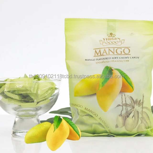 mango fruit candy soft chewy customer made logo print brand