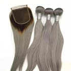 Hot new products for 2018 grey remy human hair brazilian body wave hair wholesale