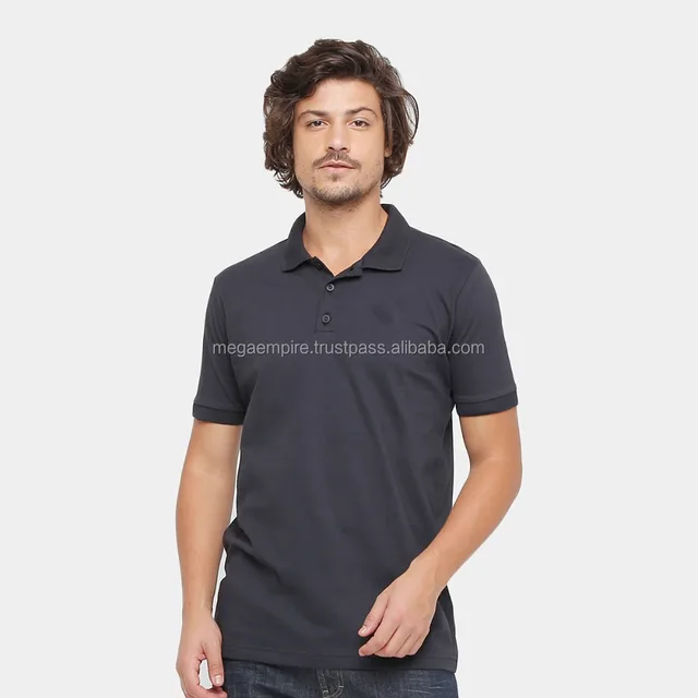 polo t shirt, embroidered collar t-shirt polo wholesale grey