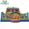 Inflatable bouncy castle/jumping trampoline bouncer combo for sale/children's inflatable trampoline rental