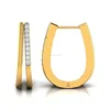 Fine Jewelry 18 Kt Real Solid Yellow Gold IGI Certified 100% Natural Genuine Diamonds Bliss Fancy Huggie Hoop Earrings