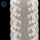 2019 new design white extra wide lace trim for bridal dress
