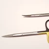 2 Iris Scissors 4.5" STRAIGHT & CURVED SuperCut Serrated GERMAN STAINLESS