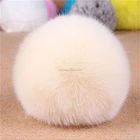 Wholesale rex rabbit key chain real fur pompon