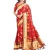 Pure silk saree / Red Colored Banarasi Pure Silk Saree / Party wear silk saree