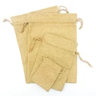 Mini Jute Drawstring Burlap Bags Wedding Favors Party Christmas Gift Jewelry Hessian Sack Pouches Packing Storage Bag