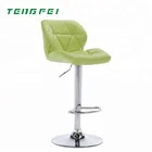 China Bar stool supplier PU leather cushioned high back stool chair