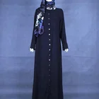 2018 Latest High Quality Muslim Women Cardigan Elegant Middle East Dress Front Open Abaya In Uk
