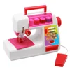 Factory make children portable mini chainstitch zig zag straight patterns battery operated sewing machine toy