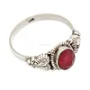 Lovely Ruby Jade 5 * 7 mm oval 925 silver rings jewelry
