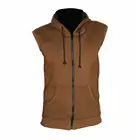 Custom Mens Fleece Zipper Sleeveless Gym Hoodie 2019