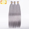 factory wholesale grey color human hair extensions gray hair weave bundles