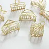 2019 INS Smooth Metal gripping hair clip Europe and America Retro adult metal hair claw clip