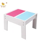 Toffy & Friends WATER PAINT children wooden lego paly table with storage in Mermaid design