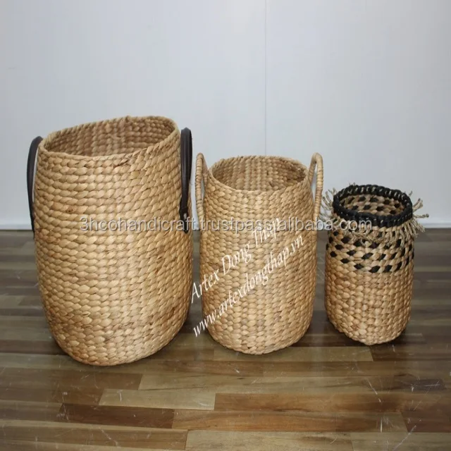 hyacinth storage basket, new wicker basket design, seagrass