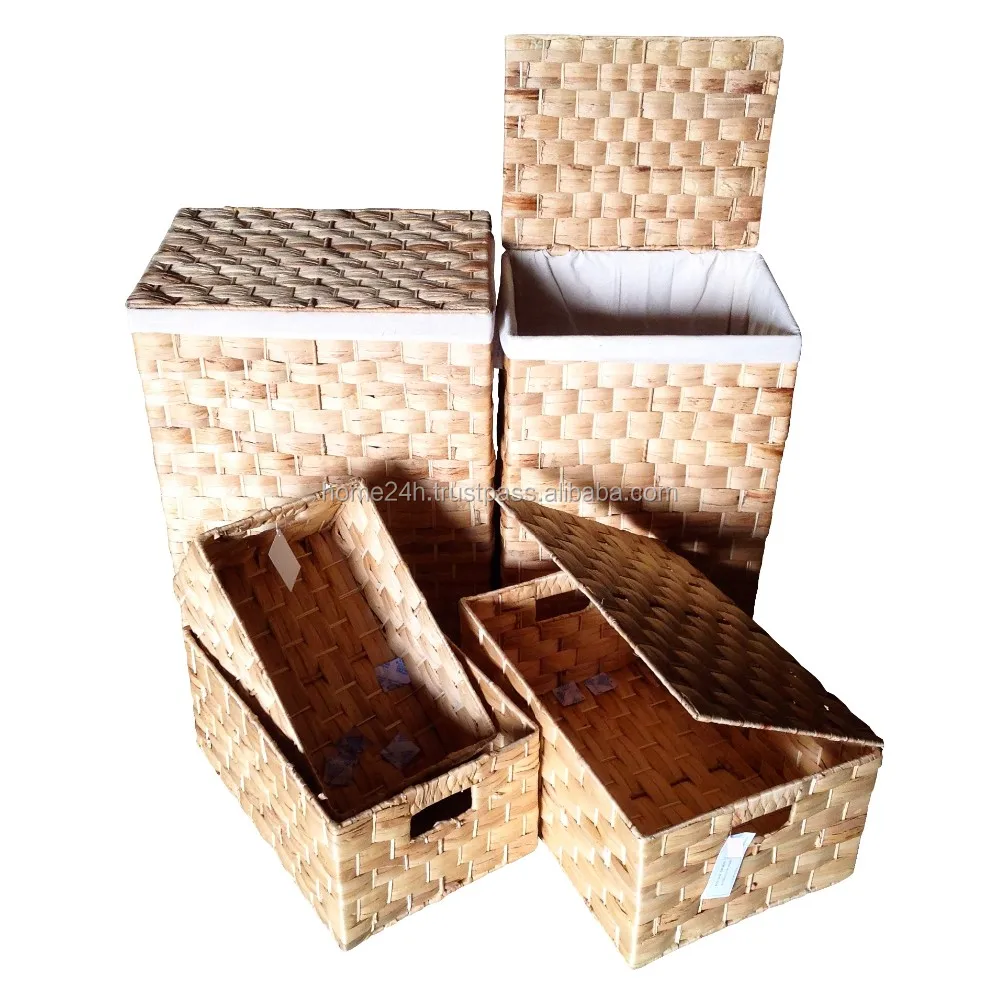 name: laundry hamper & baskets water hyacinth  laundry hampers