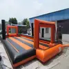 Giant team building inflatable soap football filed, inflatable football pitch for sale
