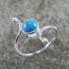 Snake design turquoise gemstone 925 sterling silver ring jewelry wholesale supplier gemstone ring