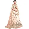 Silk Embroidery Work Net Indian Designer Wedding Lehenga PartyWear Pink Heavy Dress Dupatta Traditional
