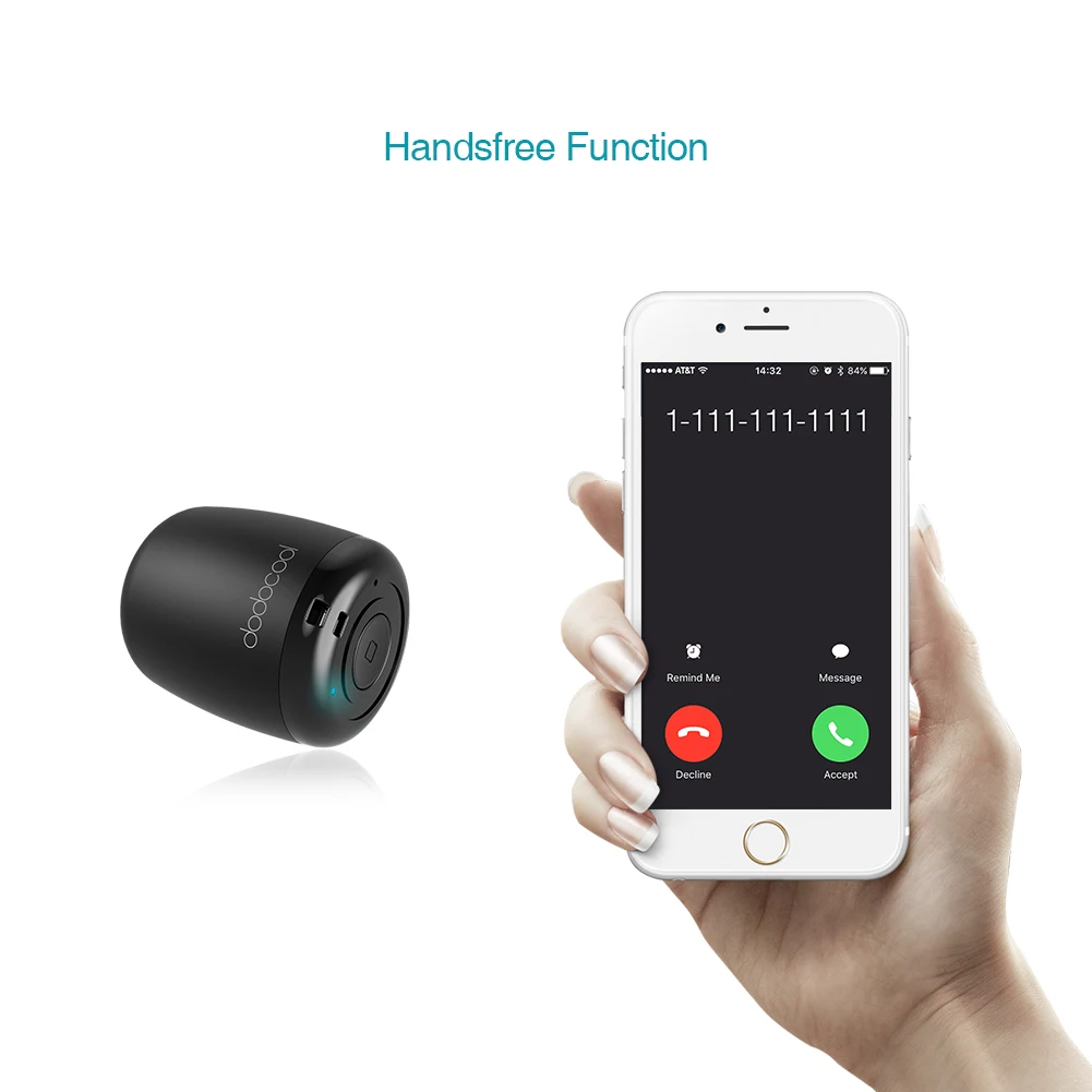 dodocool Mini Portable Rechargeable Wireless Speaker Maximum 4-Hour Playtime / 33-Feet Wireless Range DA84B-1 - ANKUX.COM