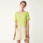 Viscose soft women short sleeve knitted sweater dress