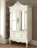 carved wood armoire wardrobe dressing table designs white color two doors