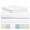 400 TC 4 PIECE SHEET SET, 100% LONG STAPLE COTTON SATEEN WEAVE BED SHEETS WITH DEEP POCKETS FITTING UPTO 17 INCH MATTRESS