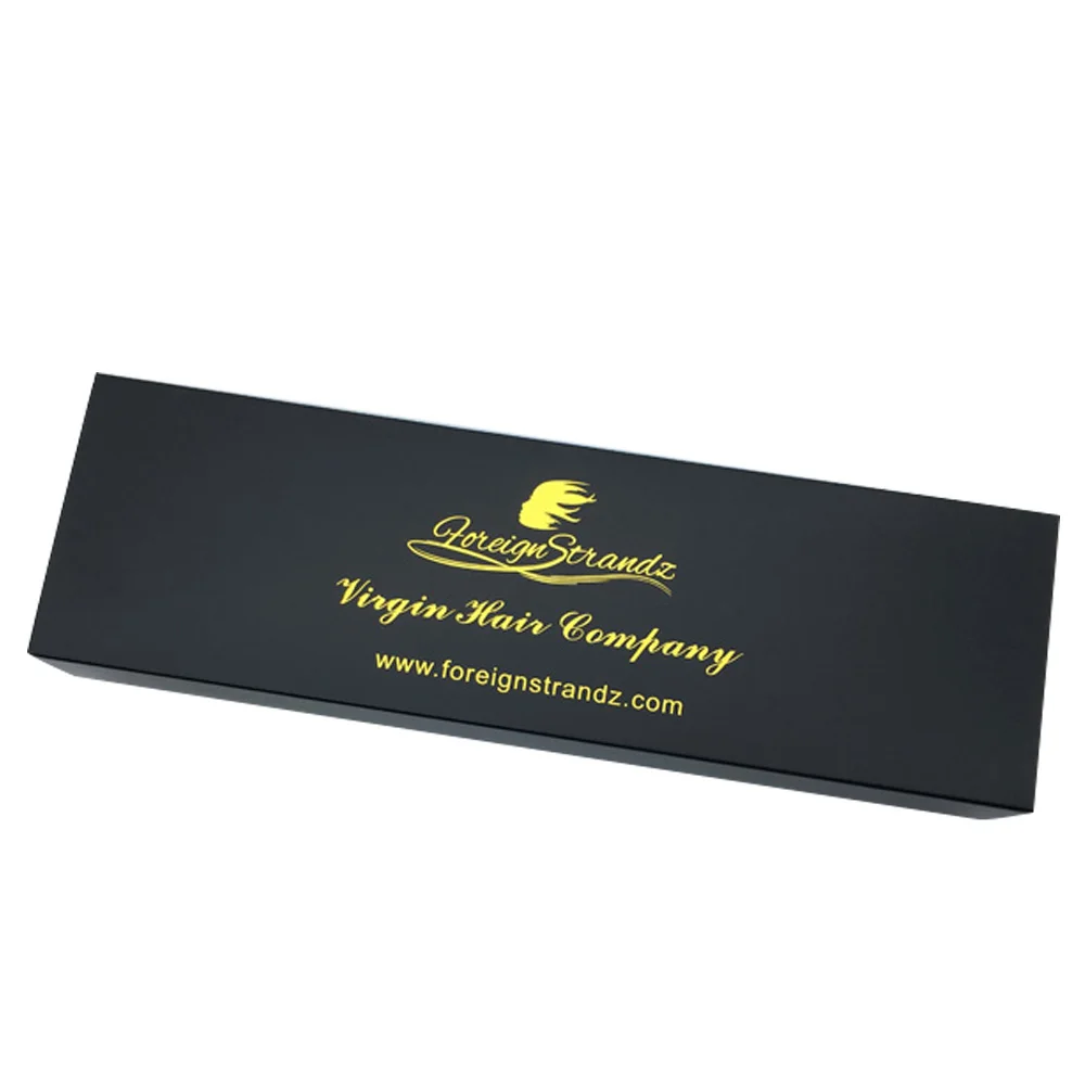 luxury oem 100% human virgin hair extension packaging box