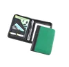 Wholesale green leather 3 ring binders / small 3 ring binders / professional 3 ring binder leather with card pocket