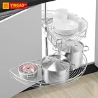 180 circle Magic corner lazy susan revolving kitchen corner cabinet basket